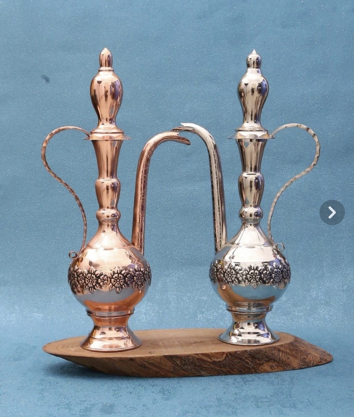 گلاب پاش مسی گلبرگ با ابکاری کروم